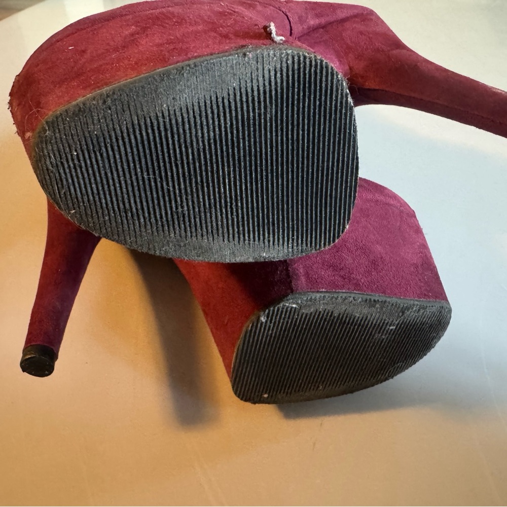 Pleaser Lace-Up Platform Suede Boots View 4